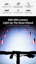 Load image into Gallery viewer, Bike Light Front Lamp USB Rechargeable LED 4800mAh Bicycle Light Waterproof Bicycle Light Set USB  Rechargeable Super Bright Bike Headlight For Night Riding Bracket 1000LM
