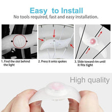 Load image into Gallery viewer, Bike Spoke Light Bicycle Wire Tyre Silicone LED Cycling Wheel Wire Warning Glowing Lamp Ultra Bright Waterproof Bicycle Spoke Lights Cycling Decoration Safety Warning Tire Strip Light
