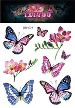 Load image into Gallery viewer, 1 Pc Butterfly 3D Temporary Tattoo 52 Style Waterproof Butterfly Tattoos Stickers Temporary Colorful Design For Womens
