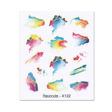 Load image into Gallery viewer, Geometry Line Stripe Nail Sticker Floral Butterfly Design Water Decals Slider Wraps Decoration Nail Art Accessories Water Transfer Nail Decals Sticker For Pretty Girl Self-Adhesive Nail Decals Designer Nail Stickers for Acrylic Decal Decoration
