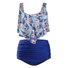 Load image into Gallery viewer, Women High Waist Bikini Plus Size Swimwear Summer Swimsuit Beach Bathing Suit Ruffle Bikini  Floral Printed Ruffle High Waist Bikini Set Women's Tummy Control Bathing Suit Swimsuit Flounce Peplum
