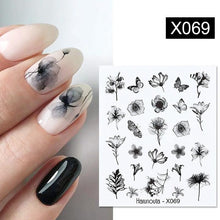 Load image into Gallery viewer, Nails Sticker Nail Art Decorations Flowers Leaves Decals Water Transfer Sliders Woman Face Fruit Foil Manicures Wraps  Water Transfer Nail Decals Sticker For Pretty Girl Self-Adhesive Nail Decals Designer Nail Stickers for Acrylic Decal

