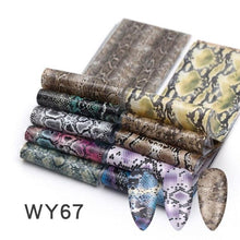 Load image into Gallery viewer, Holographic Nail Foil Transfer Set Sticker Decal Nail Art Foils Designer Marble Nail Decoration Sliders Wraps Manicure  Women Kids Girls Manicure Decoration Nail Art Supplies 3D Self-Adhesive Nail Decals Designer Nail Stickers for Acrylic Nails
