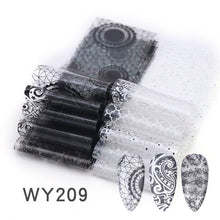 Load image into Gallery viewer, Holographic Nail Foil Transfer Set Sticker Decal Nail Art Foils Designer Marble Nail Decoration Sliders Wraps Manicure  Women Kids Girls Manicure Decoration Nail Art Supplies 3D Self-Adhesive Nail Decals Designer Nail Stickers for Acrylic Nails
