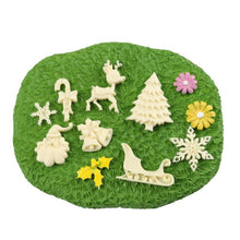 Load image into Gallery viewer, Christmas Decorating Pattern Silica Gel Cake Molds Baking Appliance Chocolate Sugar Cake Decoration Tools Silicone Mold Christmas Tree Snowman Santa Socks Bells Snowflake Shapes Mold Baking Tray
