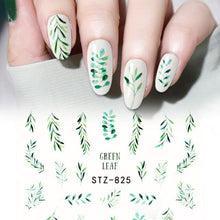 Load image into Gallery viewer, 3D Nail Stickers Leaves Butterfly Panda Love Heart Design Stickers For Nails Manicure Foil Nail Art Decor  Girls Manicure Decoration Nail Art Supplies 3D Self-Adhesive Nail Decals Designer Nail Stickers for Acrylic Nails

