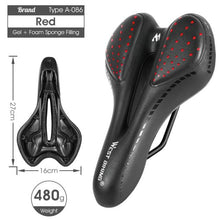Load image into Gallery viewer, Bike Saddle Mountain Road Bike Seat PU Leather Gel Filled Cycling Cushion Comfortable Shockproof Bicycle Saddle Seat Cushion For Men Comfort Bike Saddle Anti-Slip Bicycle Saddle Waterproof Bicycle Seat For Mountain Bike Seat
