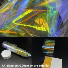 Load image into Gallery viewer, Aurora Nails Glass Foil Film Sticker Cellophane Paper Korean Nail Trend Design Ice Cube Manicure Accessories Heart Nail Art Stickers Glitter Decals Decoration Stickers Glitter Decals Love Nail Sequins Laser Heart Nail Supplies Sparkle Nail
