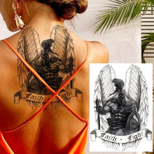 Load image into Gallery viewer, Realistic Lion Temporary Tattoo Black Warrior Sticker Waterproof Luxury Tattoo For Men Women
