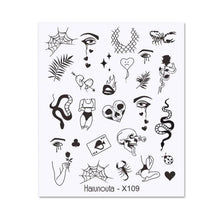 Load image into Gallery viewer, Cool Geometrics Pattern Water Decals Stickers Flower Leaves Slider For Nails Spring Summer Nail Art Decoration Tattoos Women Nail Art Stickers Water Transfer Decals Design Nail Art Supplies Manicure Acrylic Nail Foil Stencils Decorations
