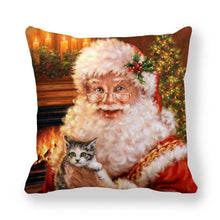 Load image into Gallery viewer, Christmas Ornaments Merry Christmas Decorations Throw Pillow Covers Santa Claus Snowman Merry Christmas Decorative Pillow Cases Home Decor Navidad Home Decor Cushion Cover Happy New Year 2022 45x45CM
