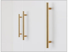 Load image into Gallery viewer, Black Golden Cupboard Handle Brushed Stainless Steel Kitchen Cabinet Door Knob Furniture Handle Drawer Pull Hardware Stainless Steel Kitchen Drawer Pulls Cabinet Handles
