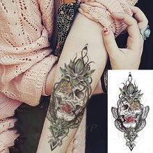 Load image into Gallery viewer, Black Waterproof Temporary Tattoo Sticker Different Design Colorful Fake Tattoo Arm Hand For Halloween Party Womens Mens
