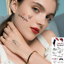 Load image into Gallery viewer, Black Waterproof Temporary Tattoo Sticker Different Design Colorful Fake Tattoo Arm Hand For Halloween Party Womens Mens
