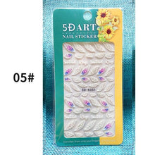 Load image into Gallery viewer, White Embossed Flower Lace 5D Sticker Decal Wedding Nail Art Designs Floral Flower Transfer Decal  Geometry  3D Wave Design Decoration for Women Girls Tape Nail Art Stickers Decal Decoration Geometry Transfer Decals Nail Art Decorations Decoration Decal
