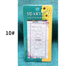 Load image into Gallery viewer, White Embossed Flower Lace 5D Sticker Decal Wedding Nail Art Designs Floral Flower Transfer Decal  Geometry  3D Wave Design Decoration for Women Girls Tape Nail Art Stickers Decal Decoration Geometry Transfer Decals Nail Art Decorations Decoration Decal
