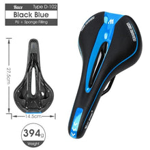Load image into Gallery viewer, Bike Saddle Mountain Road Bike Seat PU Leather Gel Filled Cycling Cushion Comfortable Shockproof Bicycle Saddle Seat Cushion For Men Comfort Bike Saddle Anti-Slip Bicycle Saddle Waterproof Bicycle Seat For Mountain Bike Seat
