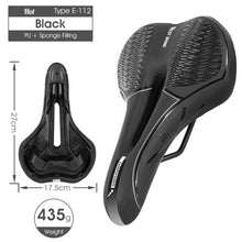 Load image into Gallery viewer, Bike Saddle Mountain Road Bike Seat PU Leather Gel Filled Cycling Cushion Comfortable Shockproof Bicycle Saddle Seat Cushion For Men Comfort Bike Saddle Anti-Slip Bicycle Saddle Waterproof Bicycle Seat For Mountain Bike Seat
