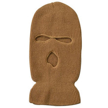 Load image into Gallery viewer, Army Tactical Mask 3 Hole Full Face Mask Ski Mask Winter Cap Balaclava Motorbike Motorcycle Helmet Full Helmet Neck Gaiter, Winter Balaclava Warm Knit Beanie for Outdoor Sports Outdoor Full Face Cover Thermal Ski Mask
