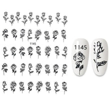 Load image into Gallery viewer, The New 3D Nail Sticker Cool English Letter stickers for nail  Foil Love Heart Design Nails Accessories Fashion Manicure Sticker Stickers Girls Manicure Decoration Nail Art Supplies 3D Self-Adhesive Nail Decals Designer Nail Stickers for Acrylic Nails
