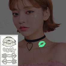Load image into Gallery viewer, Fashion Luminous Sticker Tattoos Waterproof Temporary Different Luxury Tattoos For Womens Mens Kids
