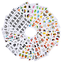 Load image into Gallery viewer, Water Decal Nail Art Decorations Nail Sticker Tattoo Full Cover Beauty Decals Manicure Supplies Accessories  Women Kids Girls Manicure Decoration Nail Art Supplies 3D Self-Adhesive Nail Decals Designer Nail Stickers for Acrylic Nails

