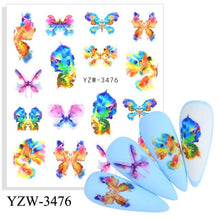 Load image into Gallery viewer, Water Decal Nail Art Decorations Nail Sticker Tattoo Full Cover Beauty Decals Manicure Supplies Accessories  Women Kids Girls Manicure Decoration Nail Art Supplies 3D Self-Adhesive Nail Decals Designer Nail Stickers for Acrylic Nails
