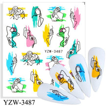 Load image into Gallery viewer, Water Decal Nail Art Decorations Nail Sticker Tattoo Full Cover Beauty Decals Manicure Supplies Accessories  Women Kids Girls Manicure Decoration Nail Art Supplies 3D Self-Adhesive Nail Decals Designer Nail Stickers for Acrylic Nails
