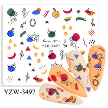 Load image into Gallery viewer, Water Decal Nail Art Decorations Nail Sticker Tattoo Full Cover Beauty Decals Manicure Supplies Accessories  Women Kids Girls Manicure Decoration Nail Art Supplies 3D Self-Adhesive Nail Decals Designer Nail Stickers for Acrylic Nails
