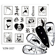 Load image into Gallery viewer, Water Decal Nail Art Decorations Nail Sticker Tattoo Full Cover Beauty Decals Manicure Supplies Accessories  Women Kids Girls Manicure Decoration Nail Art Supplies 3D Self-Adhesive Nail Decals Designer Nail Stickers for Acrylic Nails
