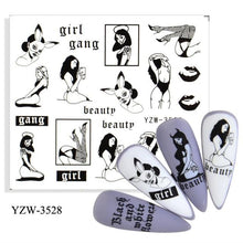 Load image into Gallery viewer, Water Decal Nail Art Decorations Nail Sticker Tattoo Full Cover Beauty Decals Manicure Supplies Accessories  Women Kids Girls Manicure Decoration Nail Art Supplies 3D Self-Adhesive Nail Decals Designer Nail Stickers for Acrylic Nails
