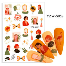 Load image into Gallery viewer, Water Decal Nail Art Decorations Nail Sticker Tattoo Full Cover Beauty Decals Manicure Supplies Accessories  Women Kids Girls Manicure Decoration Nail Art Supplies 3D Self-Adhesive Nail Decals Designer Nail Stickers for Acrylic Nails
