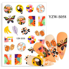 Load image into Gallery viewer, Water Decal Nail Art Decorations Nail Sticker Tattoo Full Cover Beauty Decals Manicure Supplies Accessories  Women Kids Girls Manicure Decoration Nail Art Supplies 3D Self-Adhesive Nail Decals Designer Nail Stickers for Acrylic Nails

