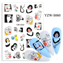 Load image into Gallery viewer, Water Decal Nail Art Decorations Nail Sticker Tattoo Full Cover Beauty Decals Manicure Supplies Accessories  Women Kids Girls Manicure Decoration Nail Art Supplies 3D Self-Adhesive Nail Decals Designer Nail Stickers for Acrylic Nails
