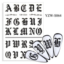 Load image into Gallery viewer, Water Decal Nail Art Decorations Nail Sticker Tattoo Full Cover Beauty Decals Manicure Supplies Accessories  Women Kids Girls Manicure Decoration Nail Art Supplies 3D Self-Adhesive Nail Decals Designer Nail Stickers for Acrylic Nails
