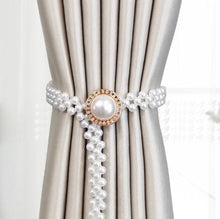 Load image into Gallery viewer, Curtain Tieback High Quality Elastic Holder Hook Buckle Clip Pretty and Fashion Polyester Decorative Home Accessories Modern Style Convenient Drape Tie Backs,Handmade Curtains Holdbacks Holder for Home Kitchen Office
