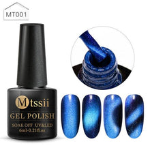 Load image into Gallery viewer, Popular Cat Eye Gel Nail Polish Magnetic Colorful UV Rainbow Gel Fashion Charming Effect Modern Design
