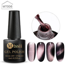 Load image into Gallery viewer, Popular Cat Eye Gel Nail Polish Magnetic Colorful UV Rainbow Gel Fashion Charming Effect Modern Design

