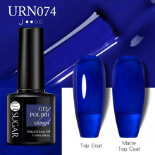 Load image into Gallery viewer, Matte Pink Blue Gel Nail Polish Semi Permanent LED Nail Art Design Elegant Warm Colors For Womens
