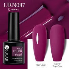 Load image into Gallery viewer, Matte Pink Blue Gel Nail Polish Semi Permanent LED Nail Art Design Elegant Warm Colors For Womens
