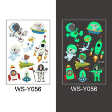 Load image into Gallery viewer, Luminous Tattoo Stickers Temporary Animal Tattoos Glow Paste on Face Arm Leg Fluorescent Waterproof Fake Tattoo For Kids Girls
