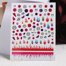 Load image into Gallery viewer, Yellow Smiles Sun Moon Clouds 3D Nail Stickers For Halloween Theme Slider Decals Nail Art Decorations Design  3D Self-Adhesive Nail Decorations Accessories Women Girls Manicure Decorations Nail Art Supplies Water Transfer Decals
