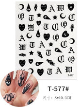 Load image into Gallery viewer, Yellow Smiles Sun Moon Clouds 3D Nail Stickers For Halloween Theme Slider Decals Nail Art Decorations Design  3D Self-Adhesive Nail Decorations Accessories Women Girls Manicure Decorations Nail Art Supplies Water Transfer Decals
