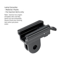 Load image into Gallery viewer, Bicycle Headlight Holder Front LED Lamp Buckle Quick Mount Release Helmet Adaptor Bracket Light Switch 360°Rotation Flashlight Mount Holder Bicycle Cycle Bike Front Torch Mount LED Headlight Holder Clip Clamp Rubber For Diameter Flashlight
