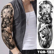 Load image into Gallery viewer, Full Women Man Realistic Waterproof Temporary Tattoo Tiger Stickers Luxury Big Design For Arm Thigh
