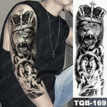 Load image into Gallery viewer, Full Women Man Realistic Waterproof Temporary Tattoo Tiger Stickers Luxury Big Design For Arm Thigh
