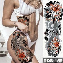 Load image into Gallery viewer, Full Women Man Realistic Waterproof Temporary Tattoo Tiger Stickers Luxury Big Design For Arm Thigh
