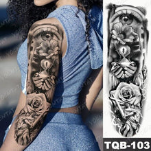 Load image into Gallery viewer, Full Women Man Realistic Waterproof Temporary Tattoo Tiger Stickers Luxury Big Design For Arm Thigh
