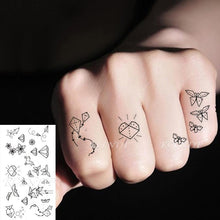 Load image into Gallery viewer, New Waterproof Temporary Sticker Tattoo Flame Heart Star Element Body Art Cute Small Tattoos For Kids Womens
