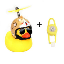 Load image into Gallery viewer, Yellow Small Bike Duck Bicycle Bell Luminous Normal Duck Ducky Bicycle Airscrew Helmet Wind Motor Riding Cycling Lights Horn Rubber Duck Helmet Bike Horn Bell Car Decoration Bicycle Horn
